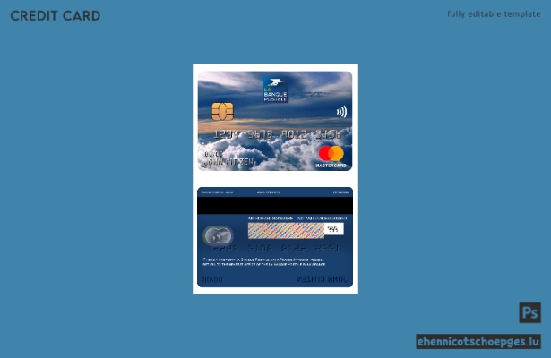 Frankreich La Banque Postale Bank Mastercard Beispielvorschau